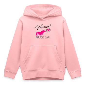 Warum? Weil ich's kann! - Kinder Premium Organic Hoodie - Rosa - Vorne - AI Model Kid Female (0cm)