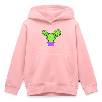 Petit Cactus Épines Désert Cactus Pot de Fleur - Sweat Premium à capuche enfant bio - rose - Devant - AI Model Kid Female (0cm)