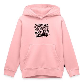 Funny baby design for mom graduates - Kids Premium Organic Hoodie - rose - Front - AI Model Kid Female (0cm)
