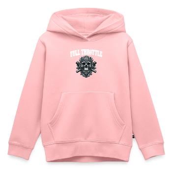 Vollgas - Full Throttle - Kinder Premium Organic Hoodie - Rosa - Vorne - AI Model Kid Female (0cm)