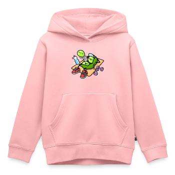 Kawaii pea pod during workout - Kids Premium Organic Hoodie - rose - Front - AI Model Kid Female (0cm)