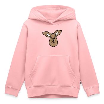 Lapin En colère Mal Vilain Agressif Haine Frustration Colère - Sweat Premium à capuche enfant bio - rose - Devant - AI Model Kid Female (0cm)