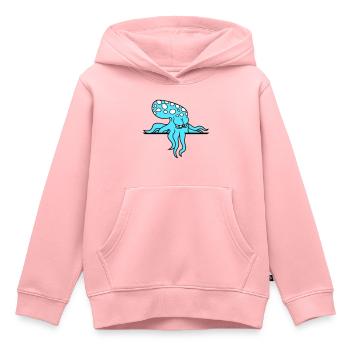 Octopus Behind Wall Fence Sign Bag Looks Evil - Kids Premium Organic Hoodie - rose - Front - AI Model Kid Female (0cm)