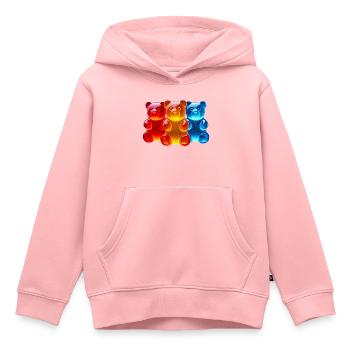 Leuchtende Dreifarbige Bären - Kinder Premium Organic Hoodie - Rosa - Vorne - AI Model Kid Female (0cm)