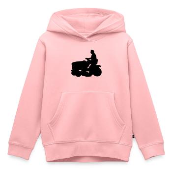 riding mower - Kinder Premium Organic Hoodie - Rosa - Vorne - AI Model Kid Female (0cm)