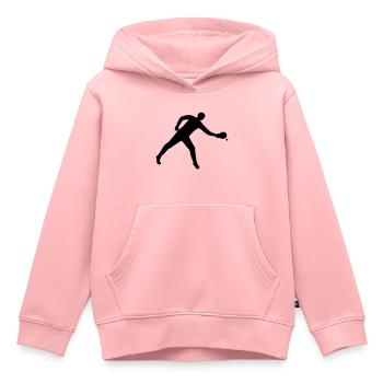 Table tennis dynamic - Kids Premium Organic Hoodie - rose - Front - AI Model Kid Female (0cm)