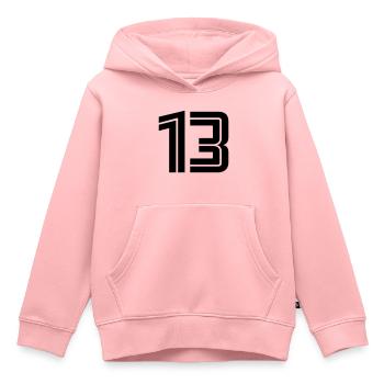 13 - Kids Premium Organic Hoodie - rose - Front - AI Model Kid Female (0cm)