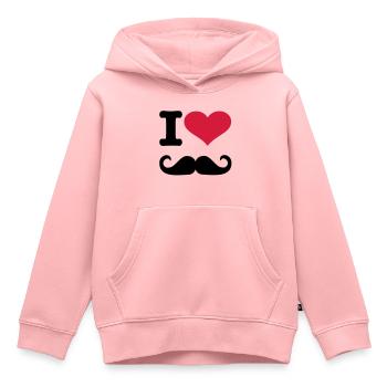 Mustache - Kids Premium Organic Hoodie - rose - Front - AI Model Kid Female (0cm)