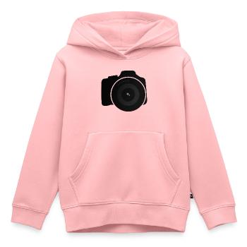 Kamera - Kinder Premium Organic Hoodie - Rosa - Vorne - AI Model Kid Female (0cm)