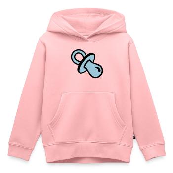 Schnuller - Kinder Premium Organic Hoodie - Rosa - Vorne - AI Model Kid Female (0cm)