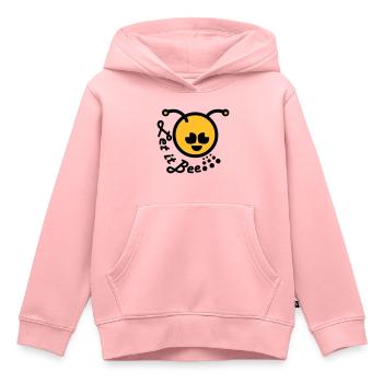 Qu’il abeille émoticône heureuse - Sweat Premium à capuche enfant bio - rose - Devant - AI Model Kid Female (0cm)