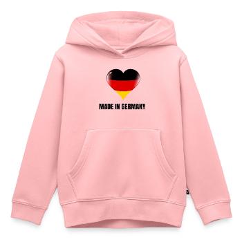 "Made in Germany" - Kinder Premium Organic Hoodie - Rosa - Vorne - AI Model Kid Female (0cm)