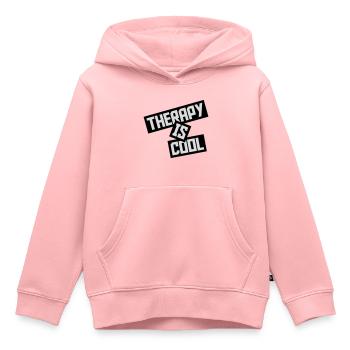 therapy is cool Quote - Kids Premium Organic Hoodie - rose - Front - AI Model Kid Female (0cm)