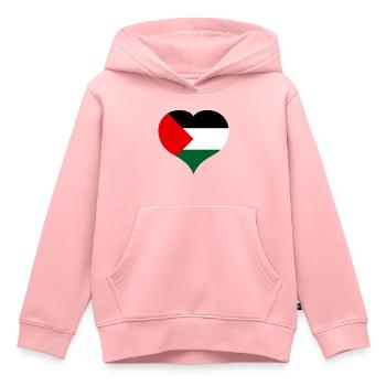 Palästina Herz Flagge Liebe Palästinensischer Stolz Geschenk - Kinder Premium Organic Hoodie - Rosa - Vorne - AI Model Kid Female (0cm)