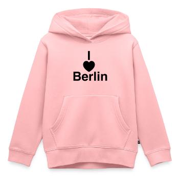 Design cool « I Love Berlin » pour lui et elle - Sweat Premium à capuche enfant bio - rose - Devant - AI Model Kid Female (0cm)