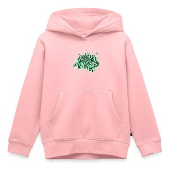 Déclaration : amour de soi, amour, langues, nourriture, culture - Sweat Premium à capuche enfant bio - rose - Devant - AI Model Kid Female (0cm)