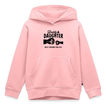 Papa und Tochter – beste Freunde fürs Leben - Kinder Premium Organic Hoodie - Rosa - Vorne - AI Model Kid Female (0cm)