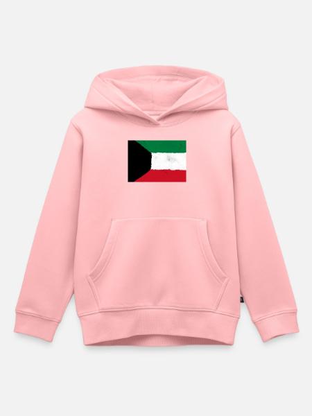 Flagge von Kuwait - Kinder Premium Organic Hoodie - Rosa