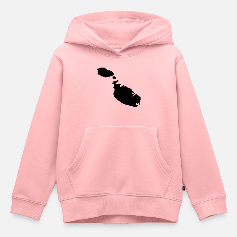 Malte - Sweat Premium à capuche enfant bio - rose