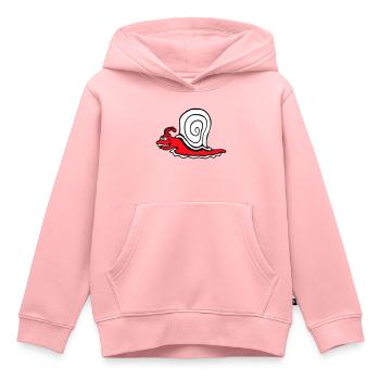 Schnecke Schnell Kriechen Lustig Cartoon Raserei - Kinder Premium Organic Hoodie - Rosa - Vorne - AI Model Kid Female (0cm)