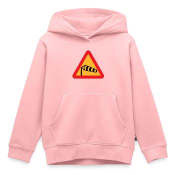 Vent de chaussette Symbole - Sweat Premium à capuche enfant bio - rose - Devant - AI Model Kid Female (0cm)
