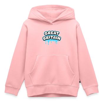 Great Britain - Kids Premium Organic Hoodie - rose - Front - AI Model Kid Female (0cm)