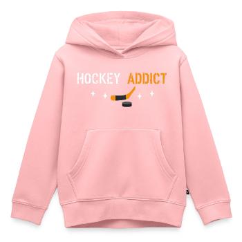 Eishockey-Süchtiger - Kinder Premium Organic Hoodie - Rosa - Vorne - AI Model Kid Female (0cm)