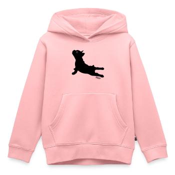 Aphrodite | Französische Bulldogge - Kinder Premium Organic Hoodie - Rosa - Vorne - AI Model Kid Female (0cm)