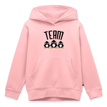 Logo Team Pinguine - Kinder Premium Organic Hoodie - Rosa - Vorne - AI Model Kid Female (0cm)