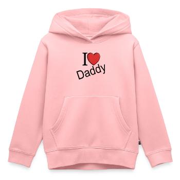 I love Daddy - Sweat Premium à capuche enfant bio - rose - Devant - AI Model Kid Female (0cm)