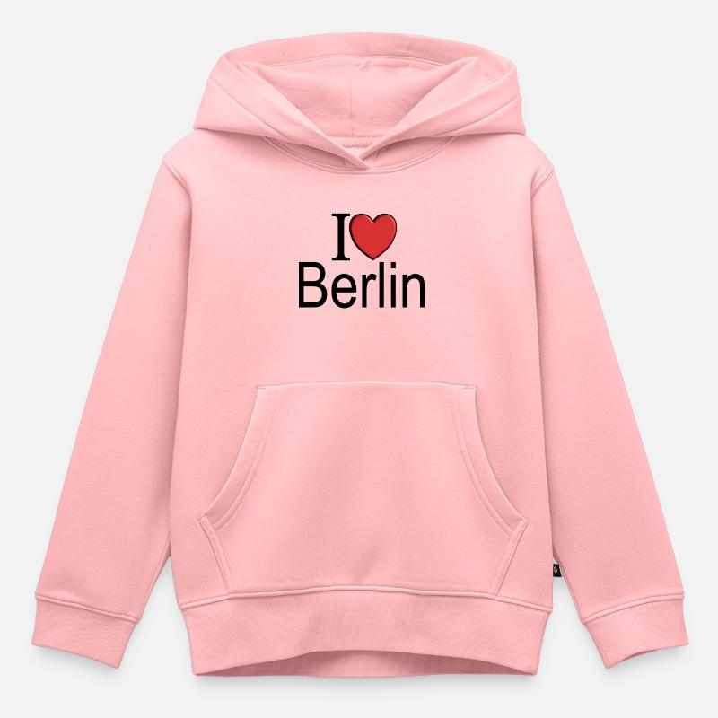 J’adore Berlin - Sweat Premium à capuche enfant bio - rose