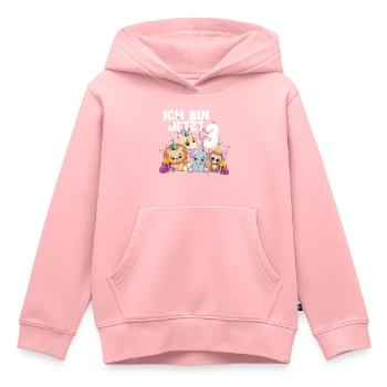 Ich bin jetzt 3 kindergeburtstag Geschenk Idee - Kinder Premium Organic Hoodie - Rosa - Vorne - AI Model Kid Female (0cm)
