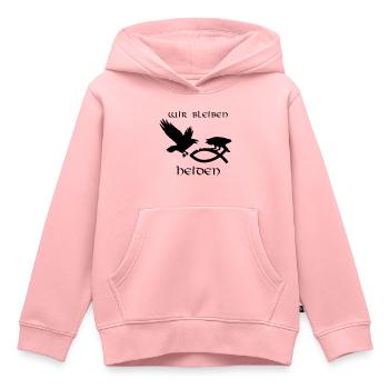 Wir bleiben Heiden - Kinder Premium Organic Hoodie - Rosa - Vorne - AI Model Kid Female (0cm)
