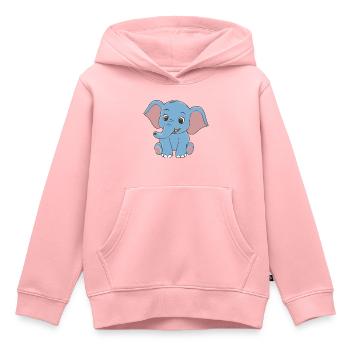NIEDLICHES ELEFANTENBABY - Kinder Premium Organic Hoodie - Rosa - Vorne - AI Model Kid Female (0cm)