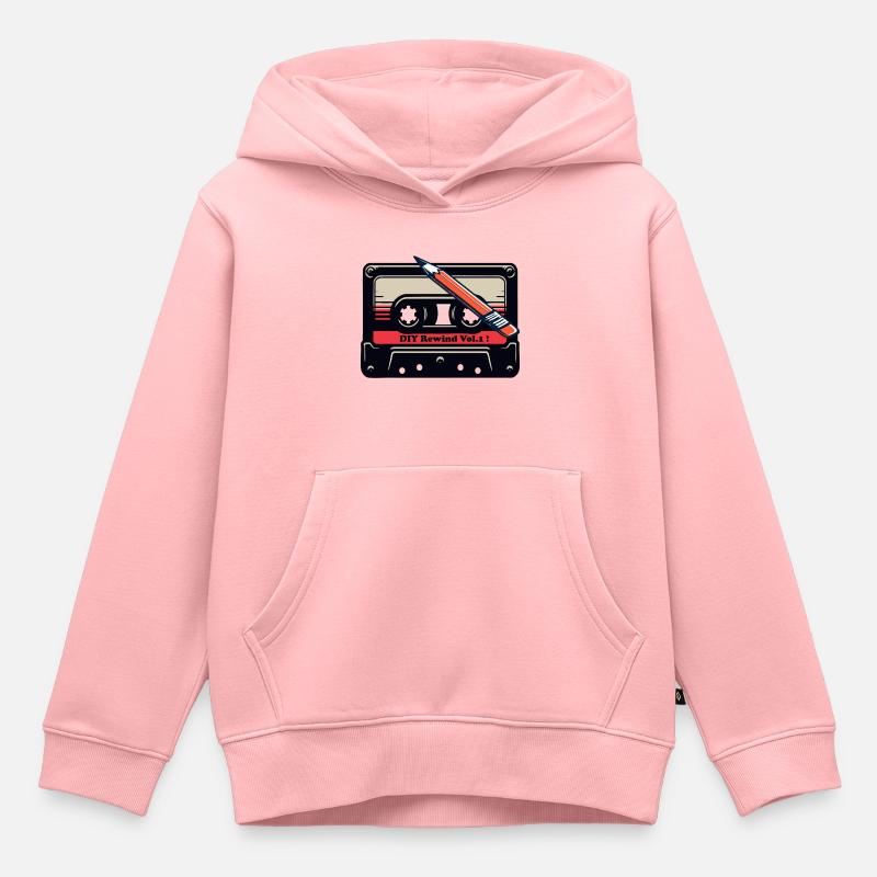 DIYK7 - Sweat Premium à capuche enfant bio - rose
