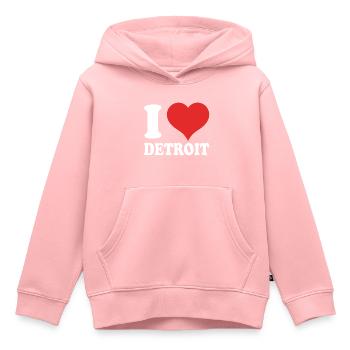Detroit - Kinder Premium Organic Hoodie - Rosa - Vorne - AI Model Kid Female (0cm)