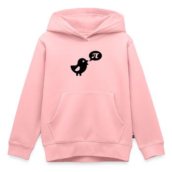 Vogel: Pi - Kinder Premium Organic Hoodie - Rosa - Vorne - AI Model Kid Female (0cm)