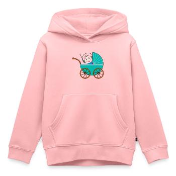 Kinderwagen / Buggy / Baby - Kinder Premium Organic Hoodie - Rosa - Vorne - AI Model Kid Female (0cm)