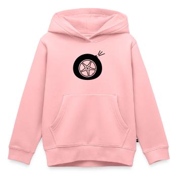 Autoreifen mit Panne - Kinder Premium Organic Hoodie - Rosa - Vorne - AI Model Kid Female (0cm)
