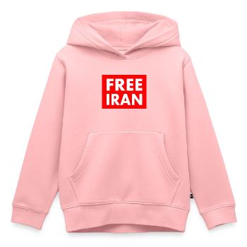Free iran - Kinder Premium Organic Hoodie - Rosa - Vorne - AI Model Kid Female (0cm)