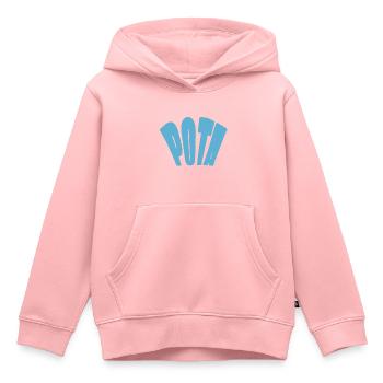 Prune - Sweat Premium à capuche enfant bio - rose - Devant - AI Model Kid Female (0cm)