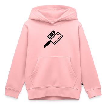 chef cuisinier - Sweat Premium à capuche enfant bio - rose - Devant - AI Model Kid Female (0cm)