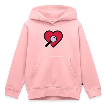 Herzuntersuchung Lupe - Kinder Premium Organic Hoodie - Rosa - Vorne - AI Model Kid Female (0cm)