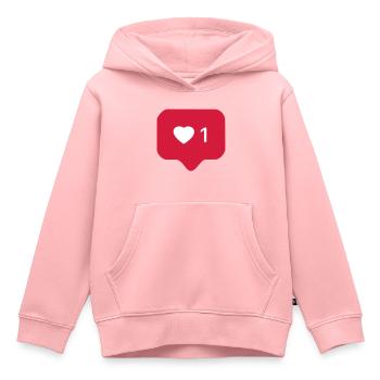 Instagram comme - Sweat Premium à capuche enfant bio - rose - Devant - AI Model Kid Female (0cm)