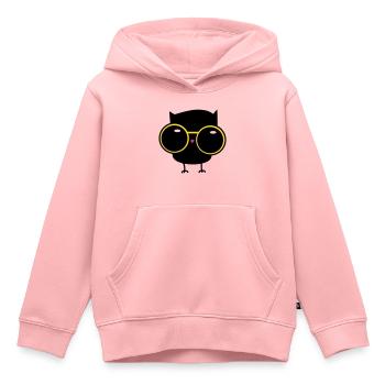 Eule mit Sonnenbrille - Kinder Premium Organic Hoodie - Rosa - Vorne - AI Model Kid Female (0cm)