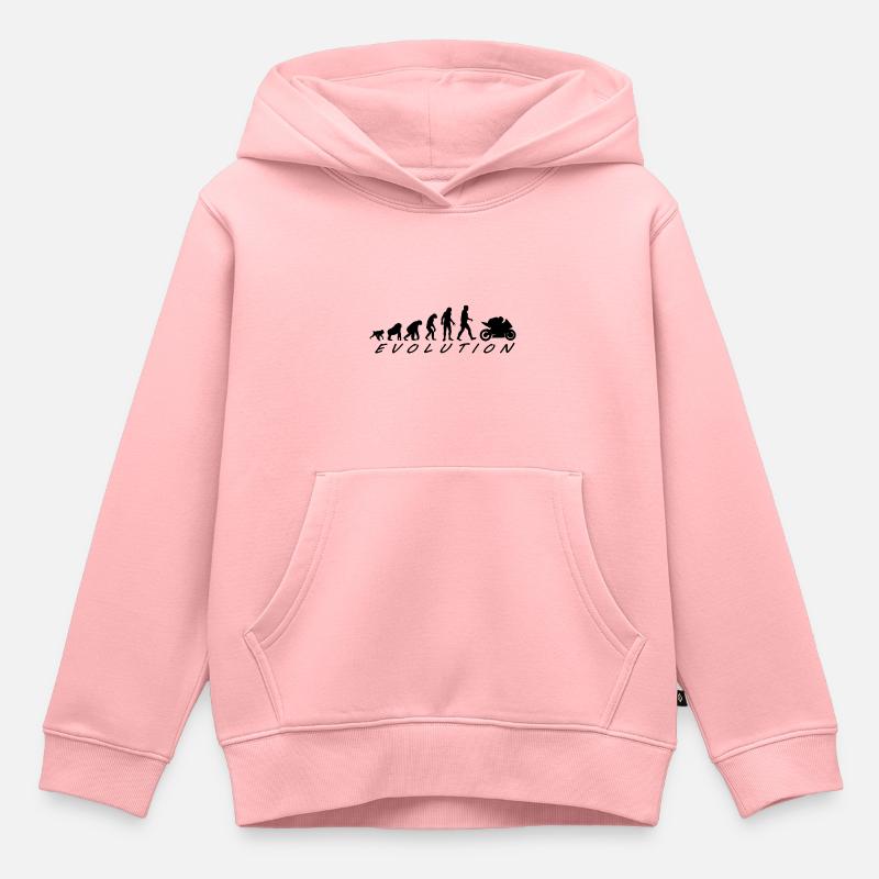 Evolution - Kids Premium Organic Hoodie - rose