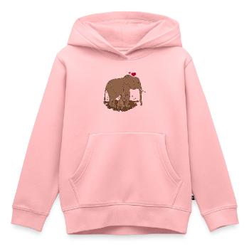 Malle pleine d’amour - Sweat Premium à capuche enfant bio - rose - Devant - AI Model Kid Female (0cm)