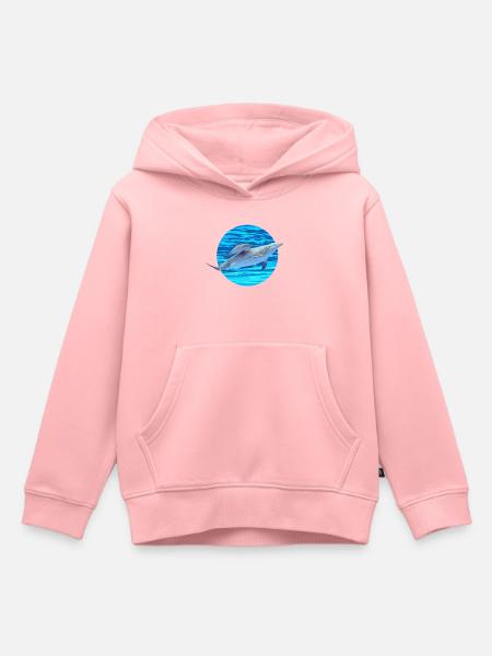 Delfin - Kinder Premium Organic Hoodie - Rosa