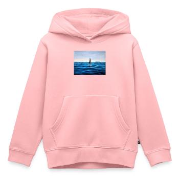 Leuchtturm über der ruhigen blauen Adria Kroatien - Kinder Premium Organic Hoodie - Rosa - Vorne - AI Model Kid Female (0cm)