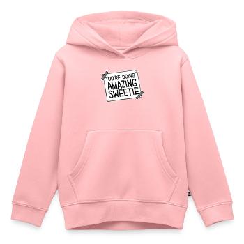 You're Doing Amazing Sweetie Lustig Ermutigend - Kinder Premium Organic Hoodie - Rosa - Vorne - AI Model Kid Female (0cm)